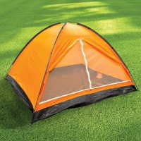 Milestone Camping Dome Four Person Tent - Orange
